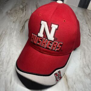 Nebraska Cornhuskers Hat Red Adjustable Embroidered Huskers Colosseum Collegiate